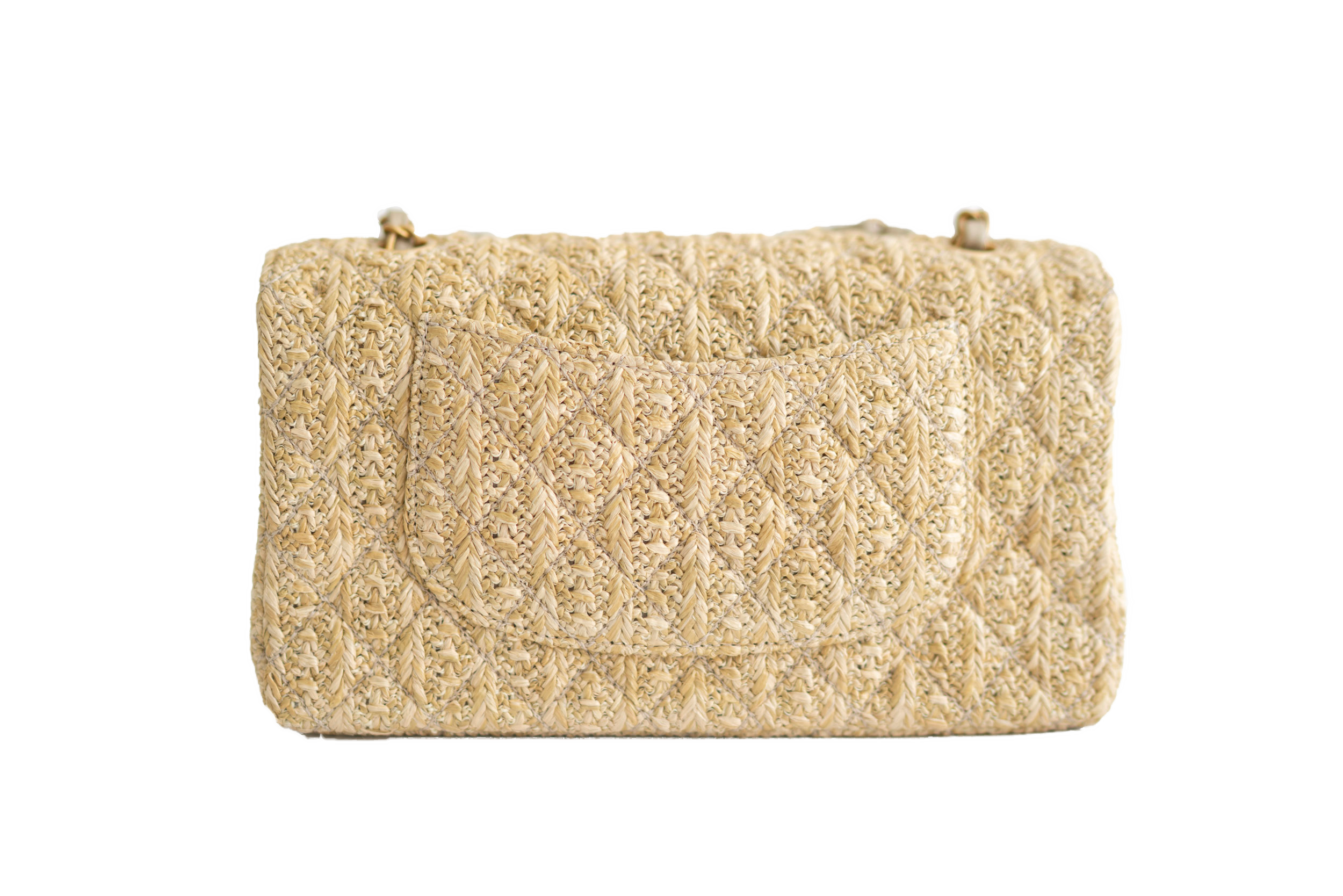 chanel-beige-braided-canvas-classic-medium-double-flap-bag-3