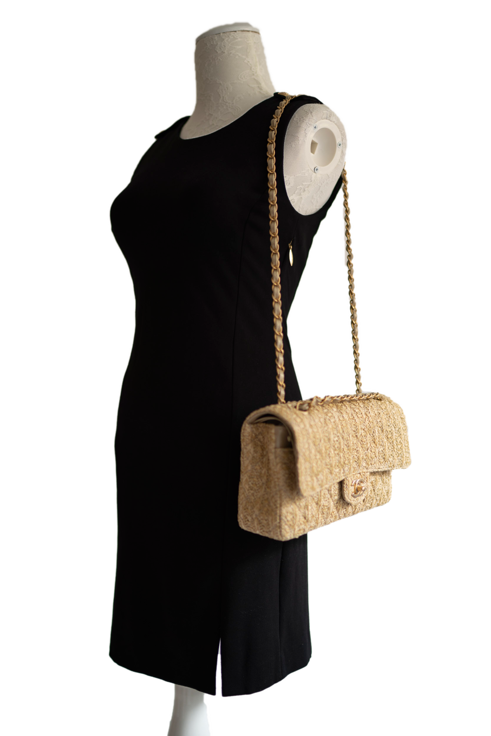 chanel-beige-braided-canvas-classic-medium-double-flap-bag-4