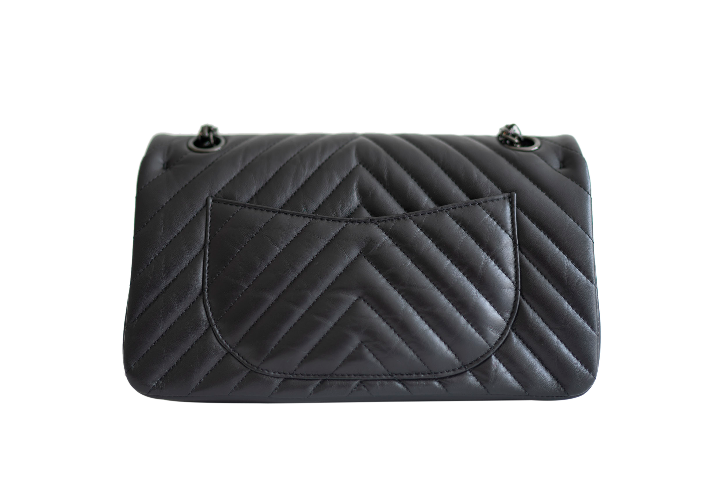 chanel-black-crinkled-calfskin-leather-small-2-55-reissue-chevron-so-black-double-flap-bag-3