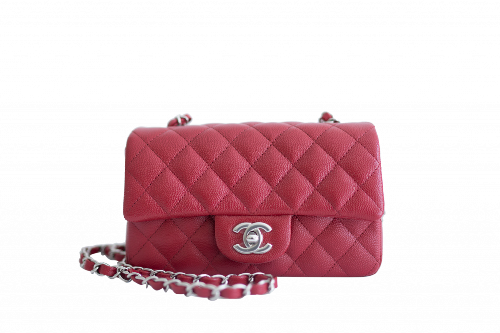 Chanel Top Handle Mini Rectangular Flap Bag Light Blue Lambskin Gold H   Coco Approved Studio