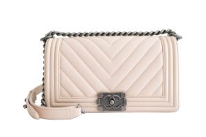 chanel light beige caviar leather old medium chevron boy bag