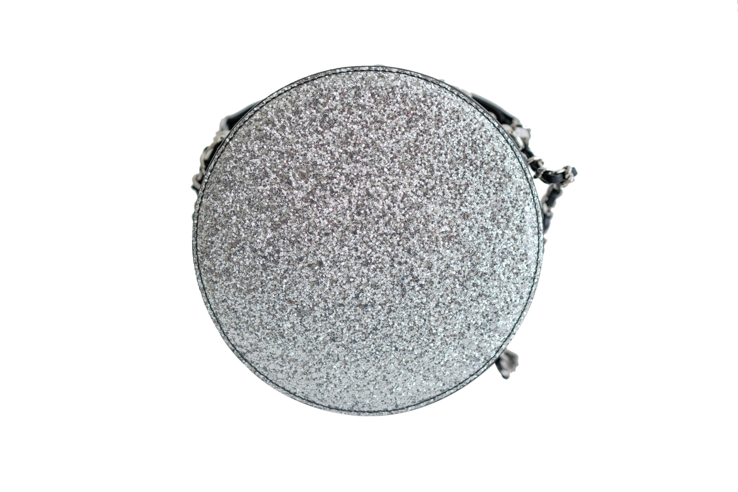 chanel-silver-and-black-patent-round-glitter-bag-3