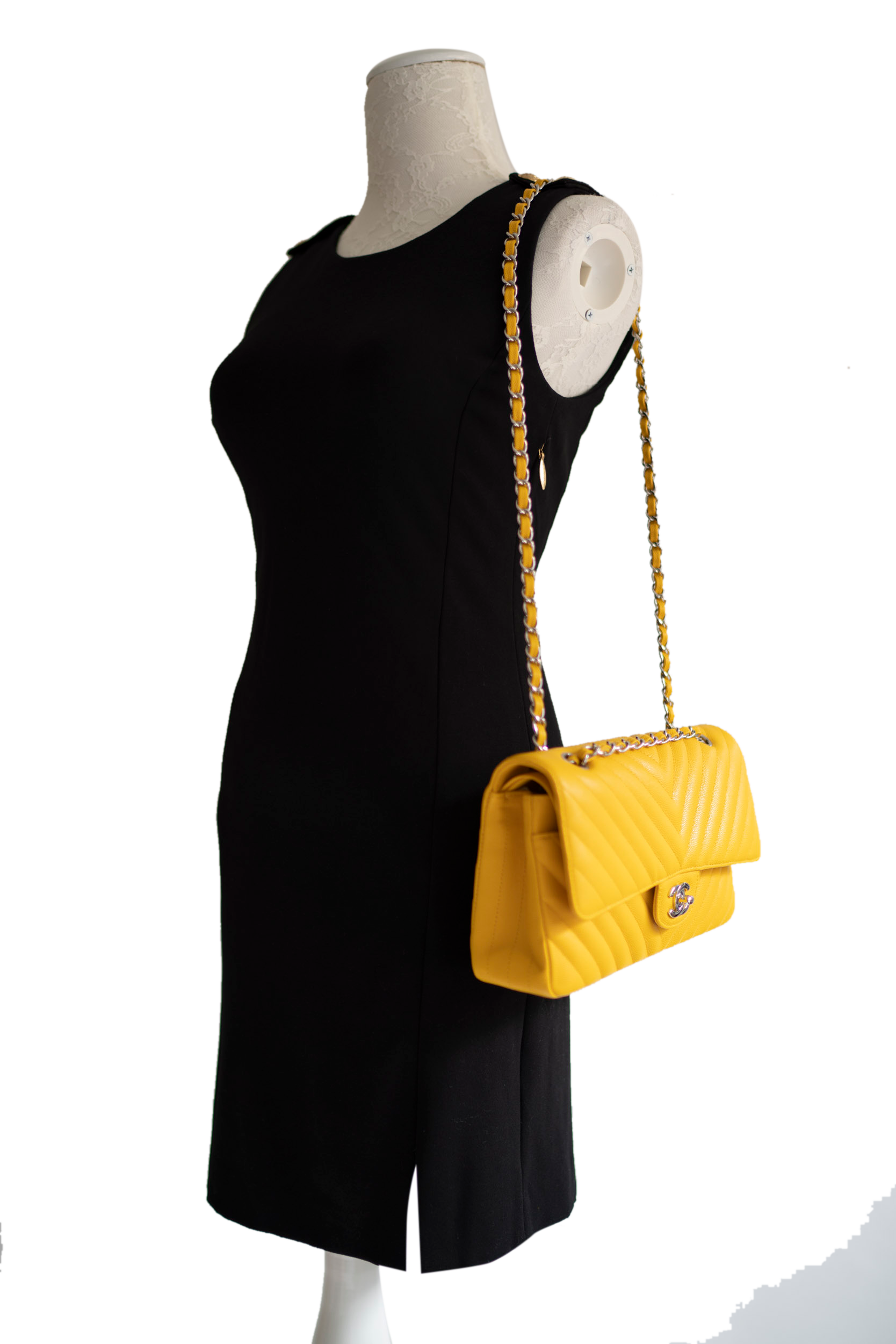 Classic Medium Chevron Double Flap Bag - Image 4