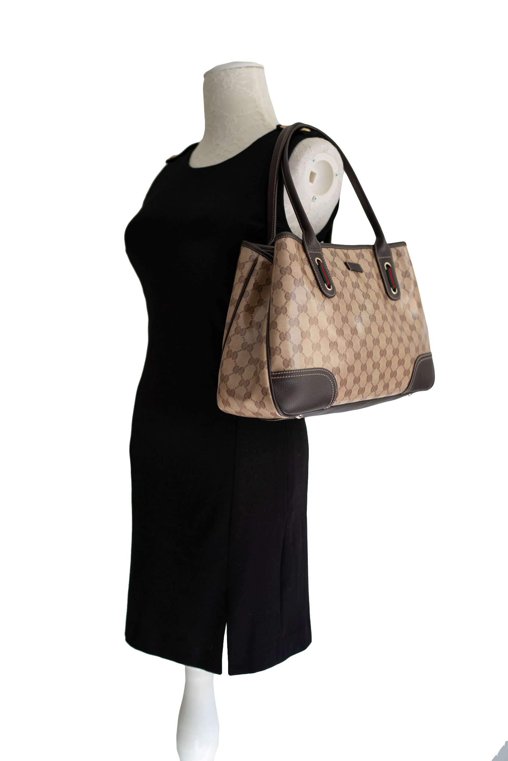 gucci-beige-ebony-and-green-and-red-web-pvc-canvas-shoulder-tote-bag-4