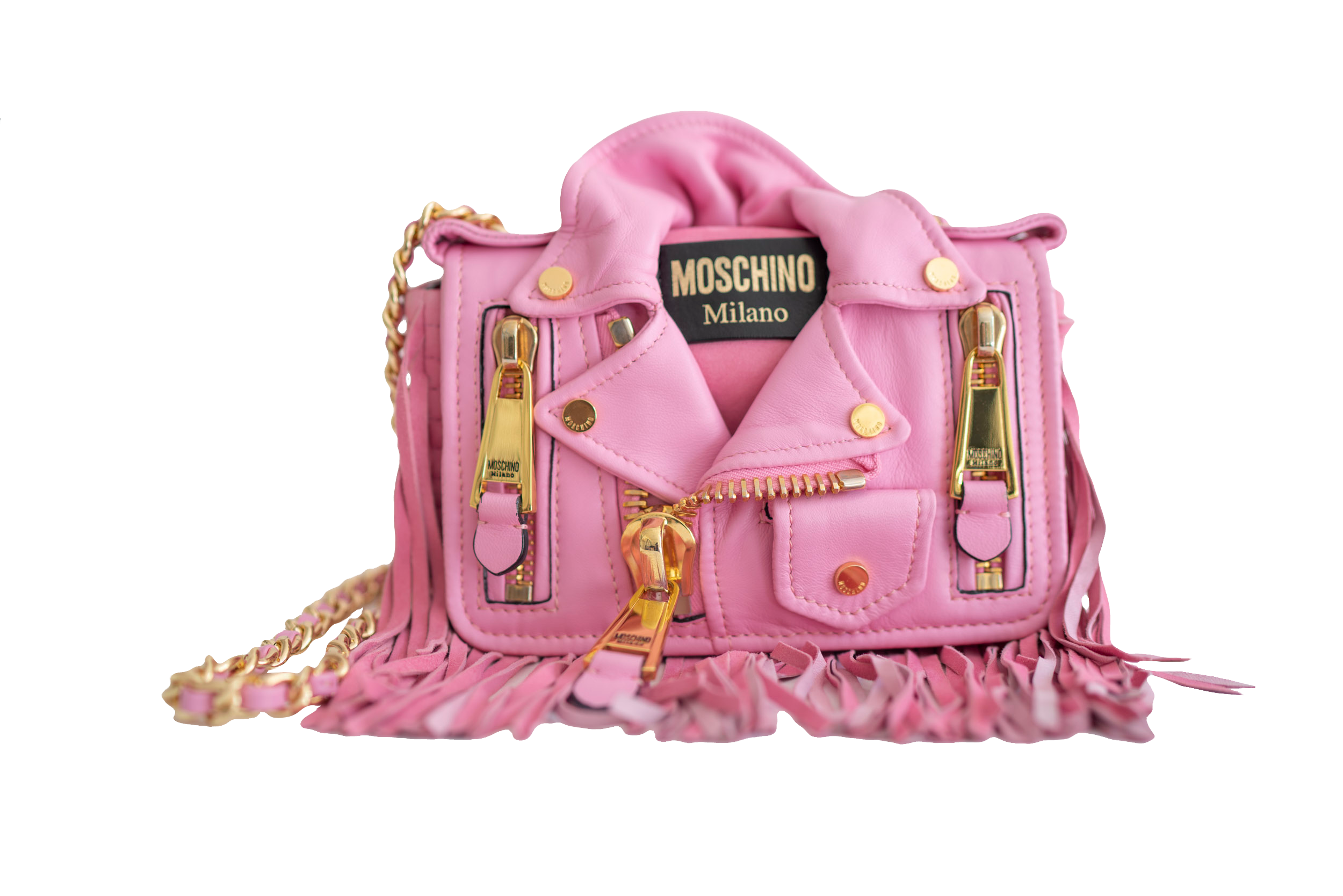 pink moschino bag