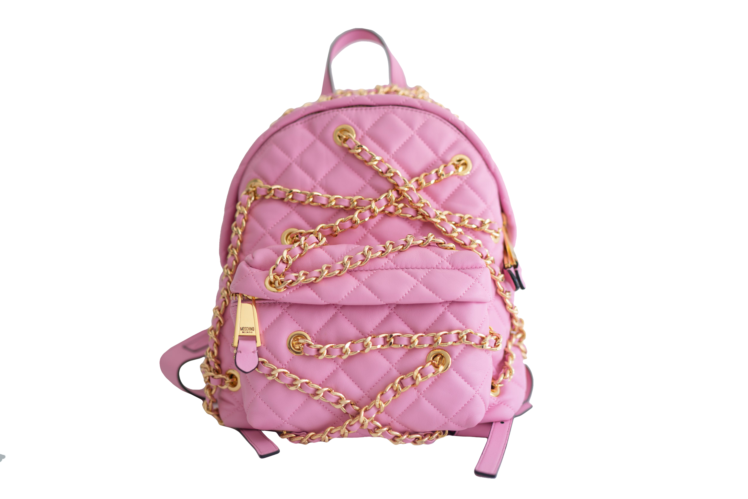 moschino mini quilted backpack