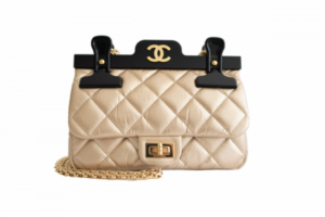 chanel gold crinkled calfskin leather reissue hanger mini flap bag x